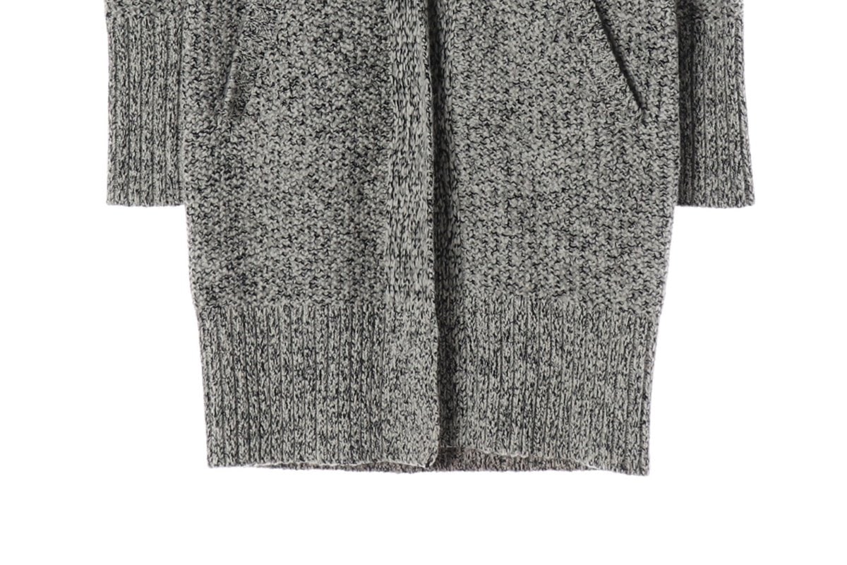 띠어리 울100% 숄카라 롱 니트 가디건 재킷 보카시 그레이 M 이미지 5