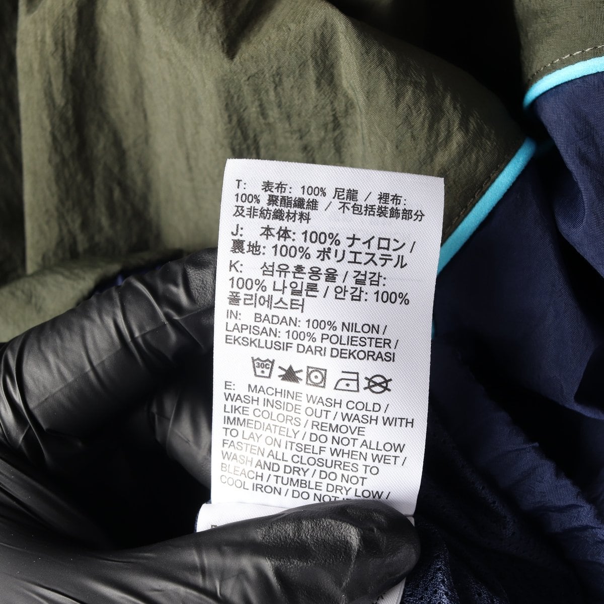 (새상품)나이키 키즈 여성 아노락 바람막이 카키 네이비 XL 상세 이미지 6