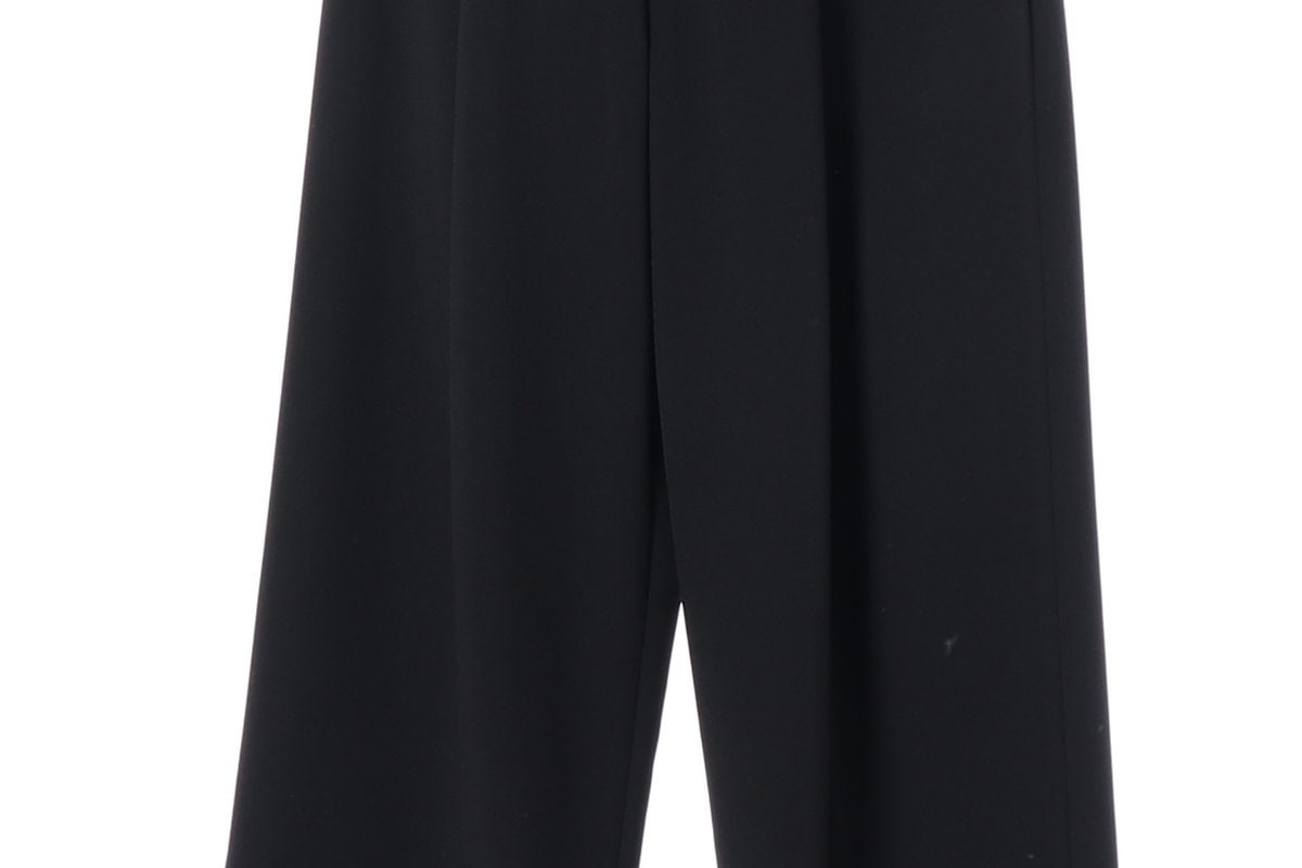(새상품)인스턴트펑크 23FW 핀턱 와이드 슬랙스 팬츠 블랙 이미지 4