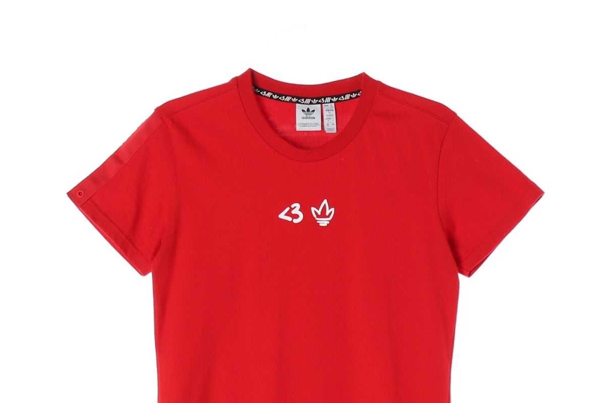 아디다스 VDay Tee SS 로고 프린트 반팔 티셔츠 상세 이미지 3