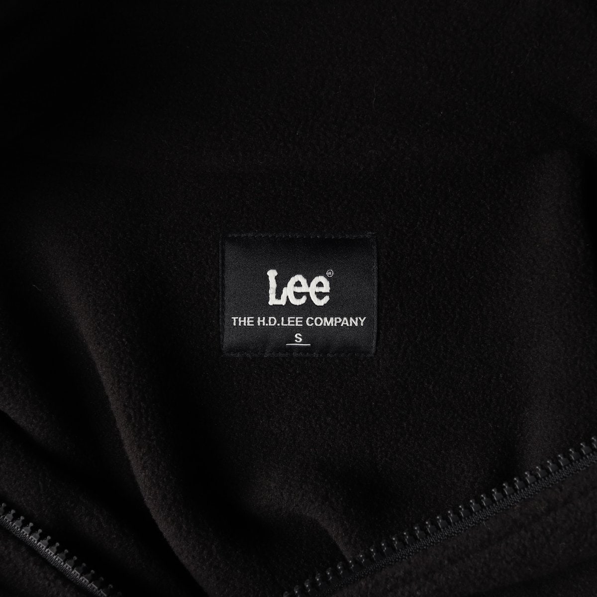 LEE 리 23FW 자수 로고 플리스 2WAY 집업 재킷 점퍼 블랙 S 이미지 3