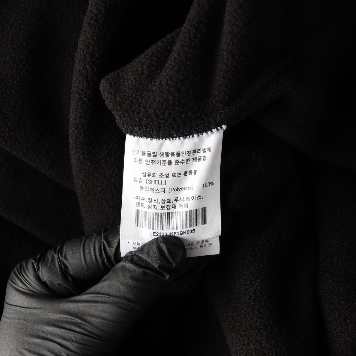 LEE 리 23FW 자수 로고 플리스 2WAY 집업 재킷 점퍼 블랙 S 이미지 4