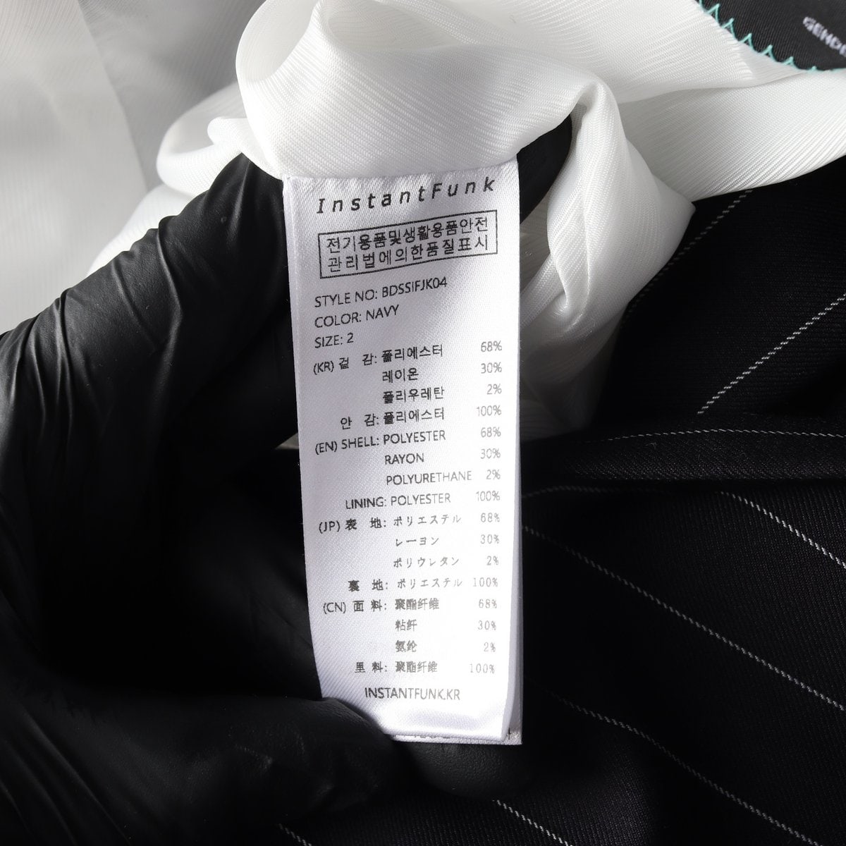 인스턴트펑크 24SS 오버사이즈 싱글 자켓블레이저 재킷 네이비 이미지 4