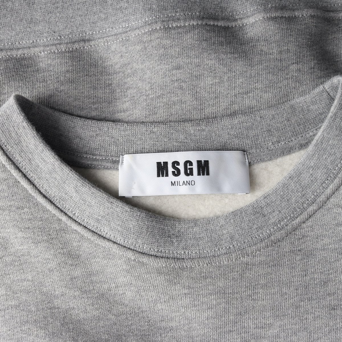 MSGM 엠에스지엠 스퀘어 로고 프린팅 기모 맨투맨 스웨트셔츠 그레이 XS 상세 이미지 3