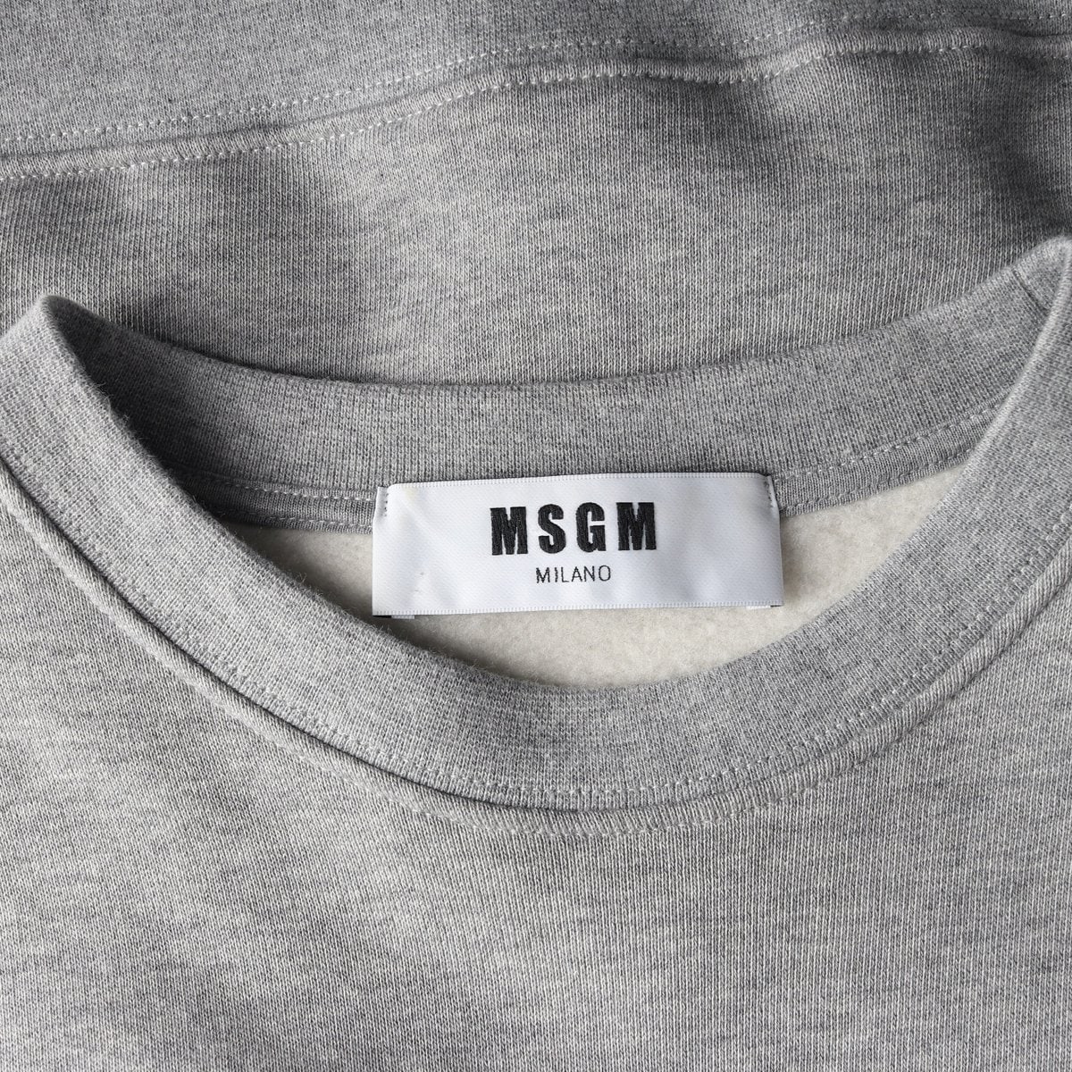 MSGM 엠에스지엠 스퀘어 로고 프린팅 기모 맨투맨 스웨트셔츠 그레이 XS 이미지 3