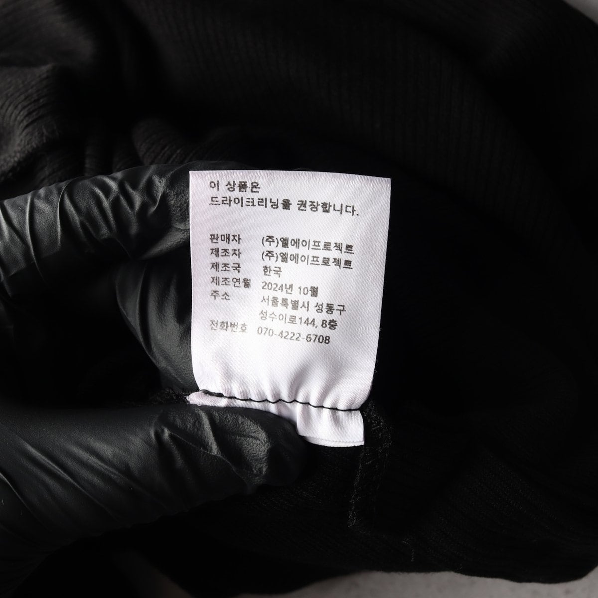 Le 르 24FW 사이드 버튼 롱 슬리브 긴팔 티셔츠 블랙  상세 이미지 5