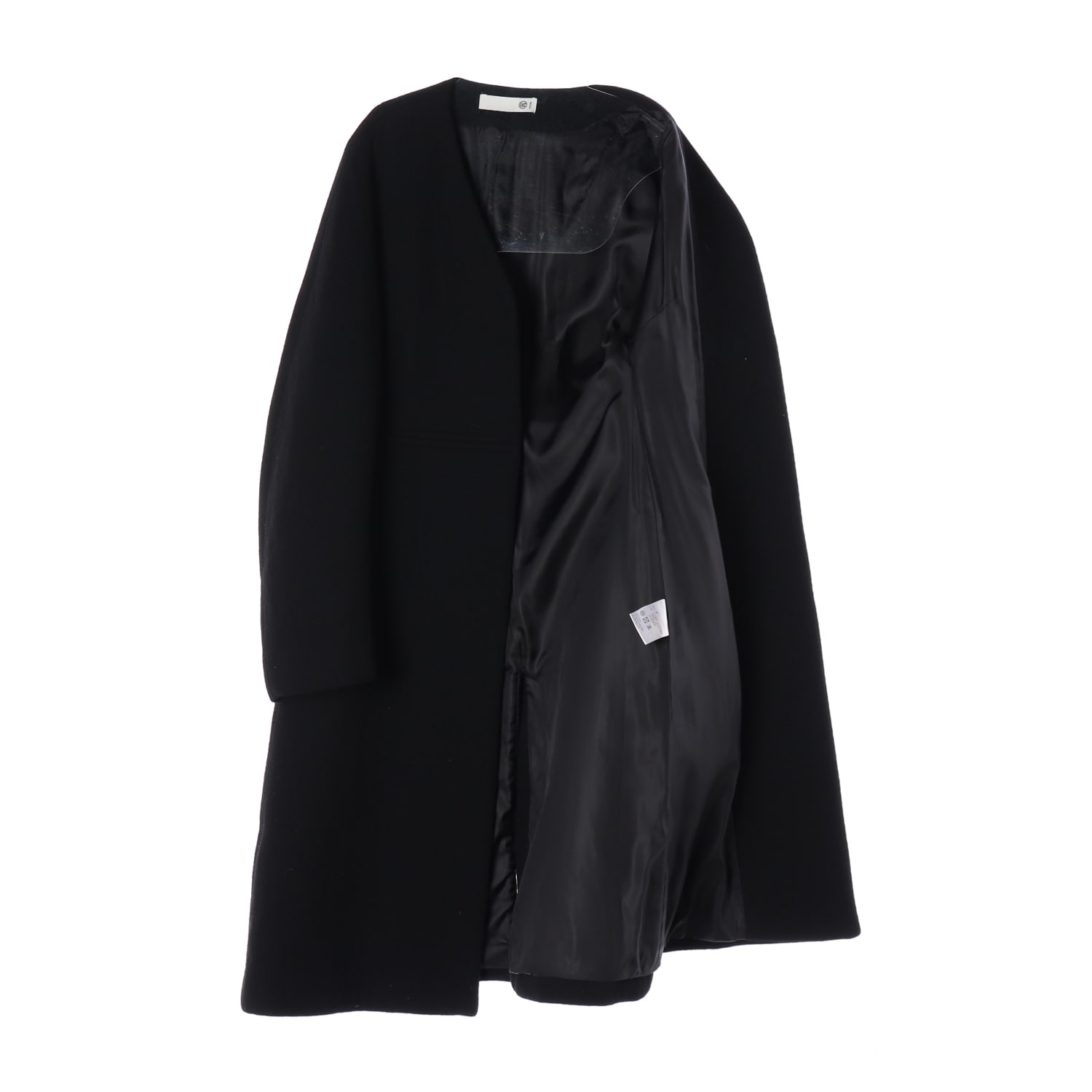 렉토 20FW 스트럭처 울 롱 코트 브이넥 블랙 F 이미지 2