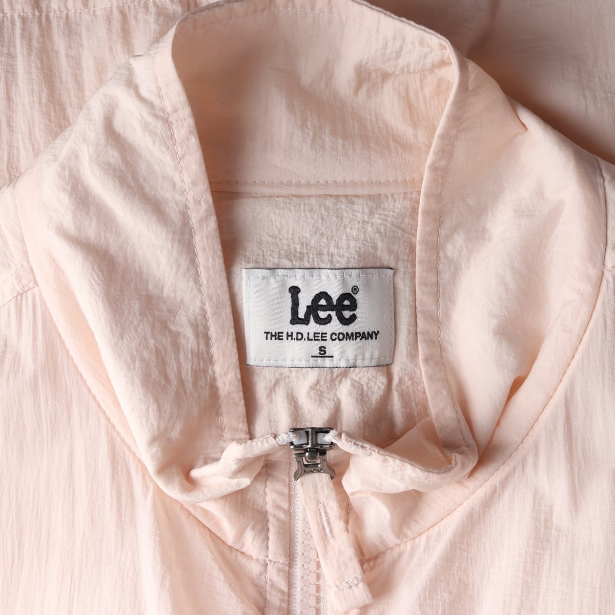 리 LEE 23SS 경량 크롭 바람막이 재킷 핑크 S 상세 이미지 3