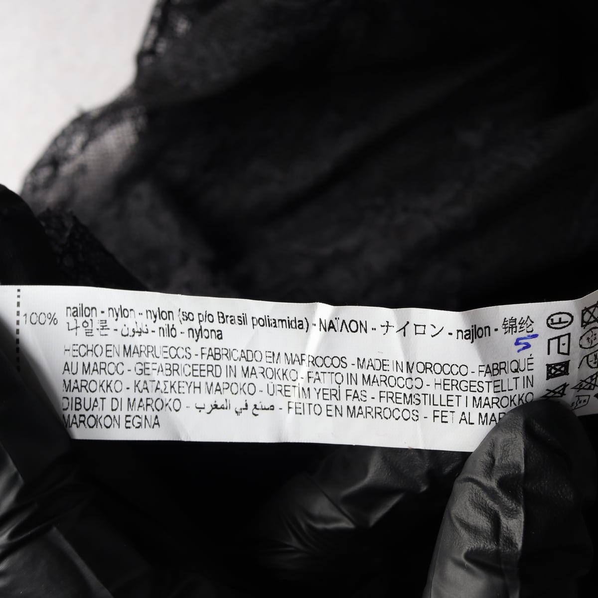 (새상품) 자라 레이스 리본 타이 시스루 블라우스 블랙 XS 상세 이미지 4