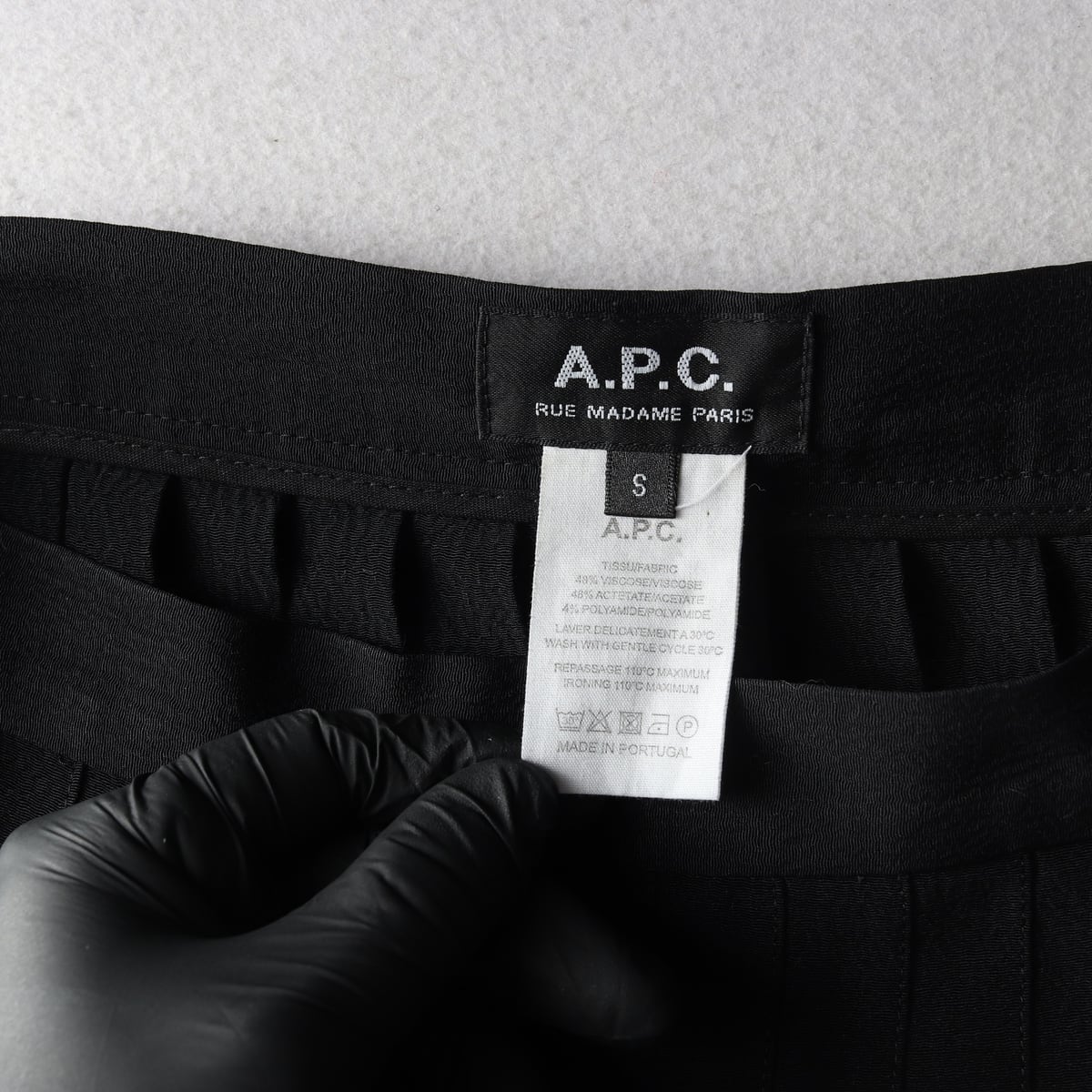 아페쎄 APC 플리츠 스커트 치마 블랙 S 상세 이미지 3