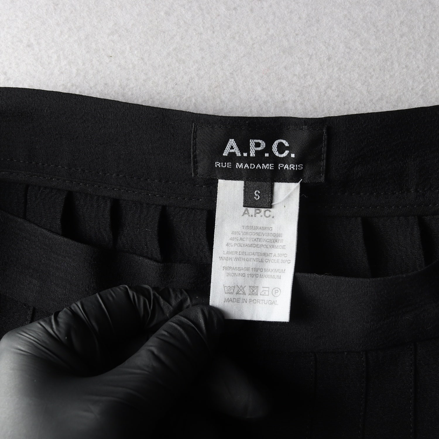 아페쎄 APC 플리츠 스커트 치마 블랙 S 이미지 3
