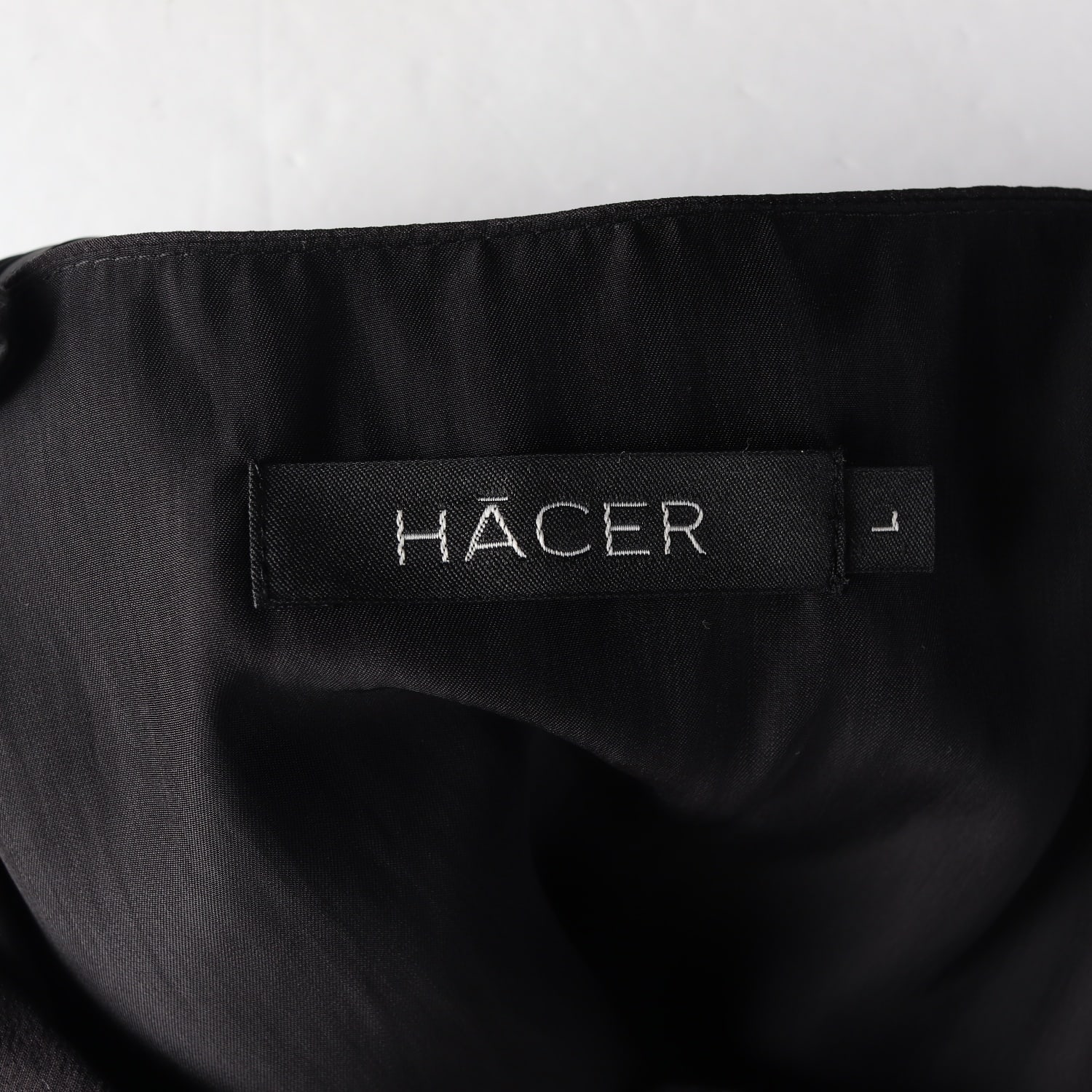 아쎄르 HACER 쉬폰 롱 스커트 치마 블랙 L 이미지 3