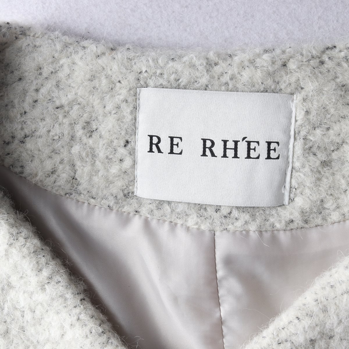 리이 RE  RHEE 알파카 울 블렌드 크롭 자켓 재킷 가디건 아이보리  상세 이미지 4