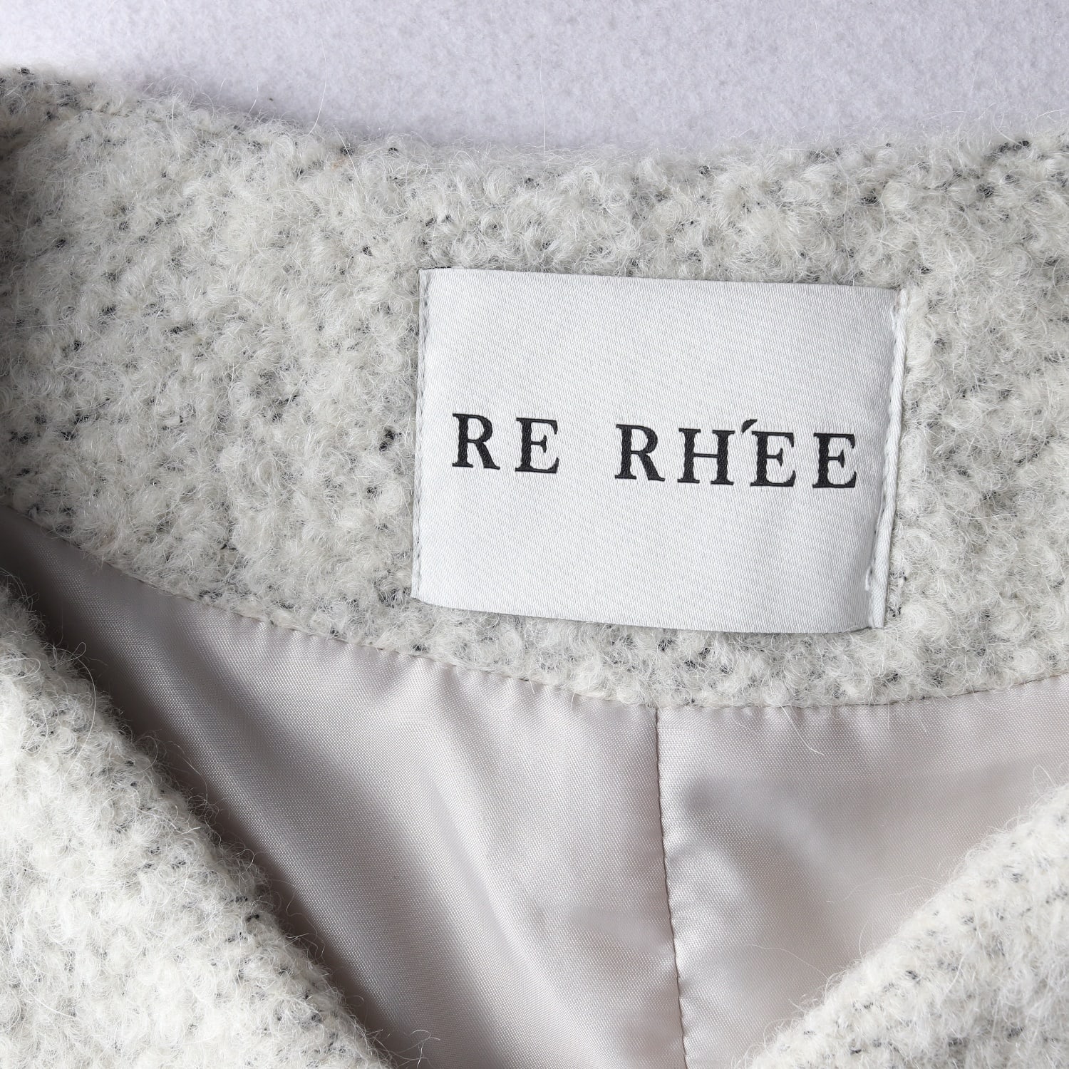 리이 RE  RHEE 알파카 울 블렌드 크롭 자켓 재킷 가디건 아이보리  이미지 4
