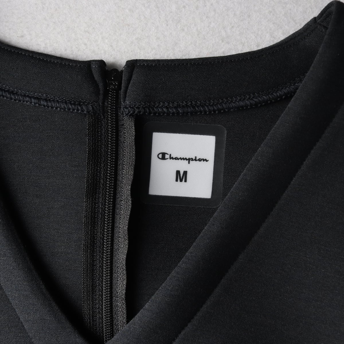 챔피온 로고 브이넥 긴팔 네오프렌 롱 원피스 블랙 M 상세 이미지 3