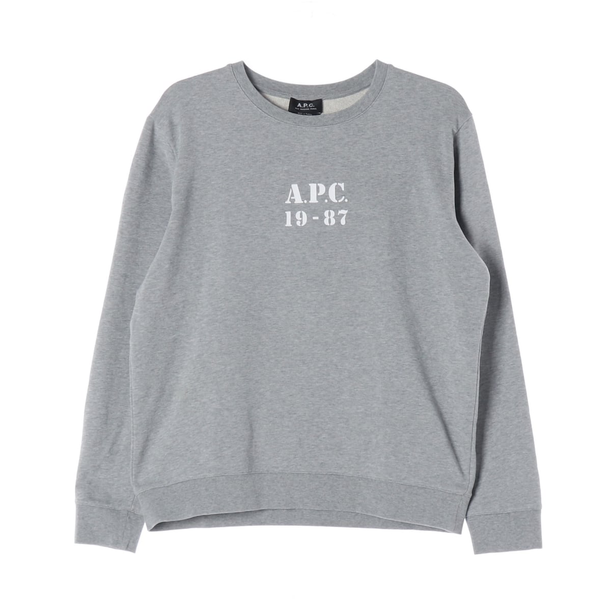 아페쎄 APC 1987 맨투맨 스웨트셔츠 그레이 L 상세 이미지 1