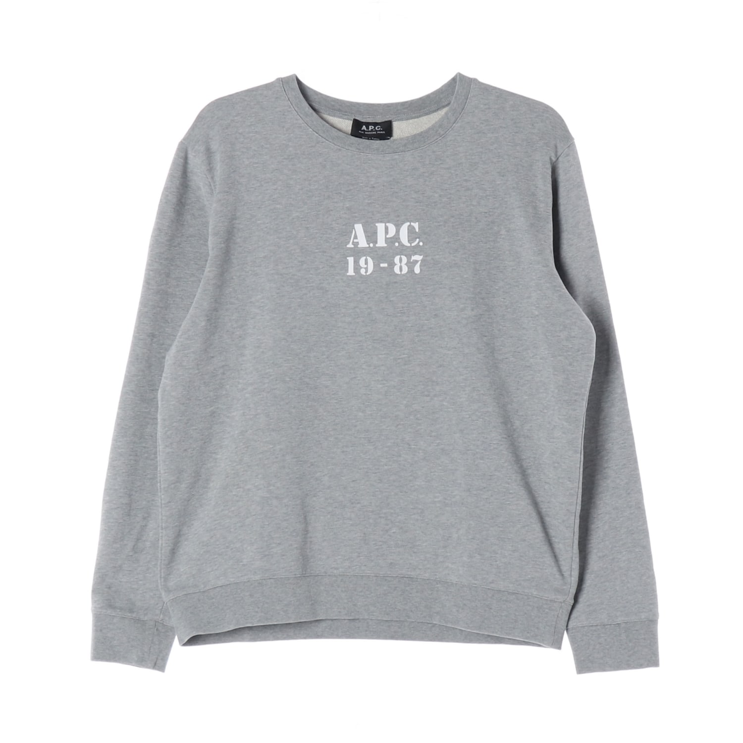 아페쎄 APC 1987 맨투맨 스웨트셔츠 그레이 L 이미지 1