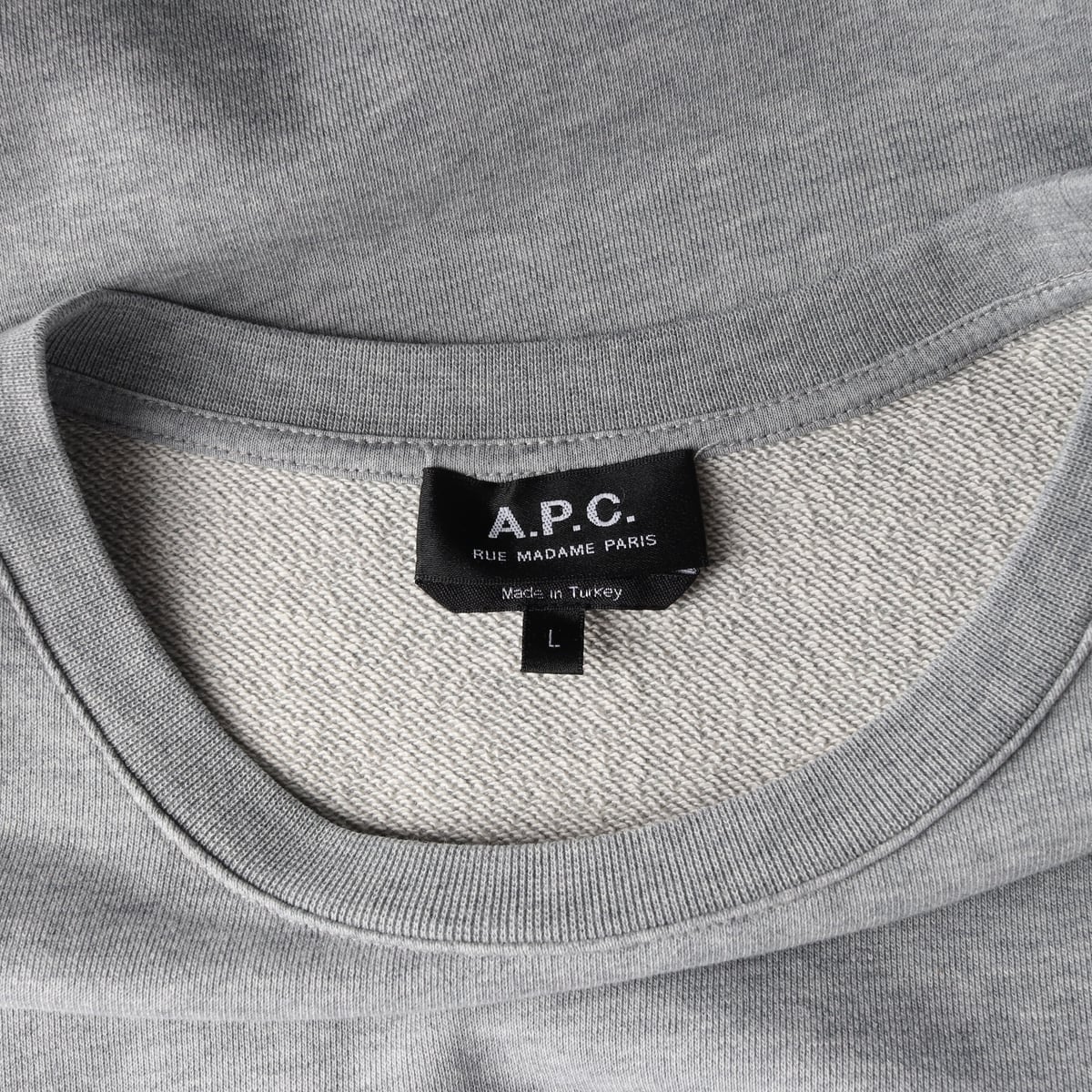 아페쎄 APC 1987 맨투맨 스웨트셔츠 그레이 L 상세 이미지 3