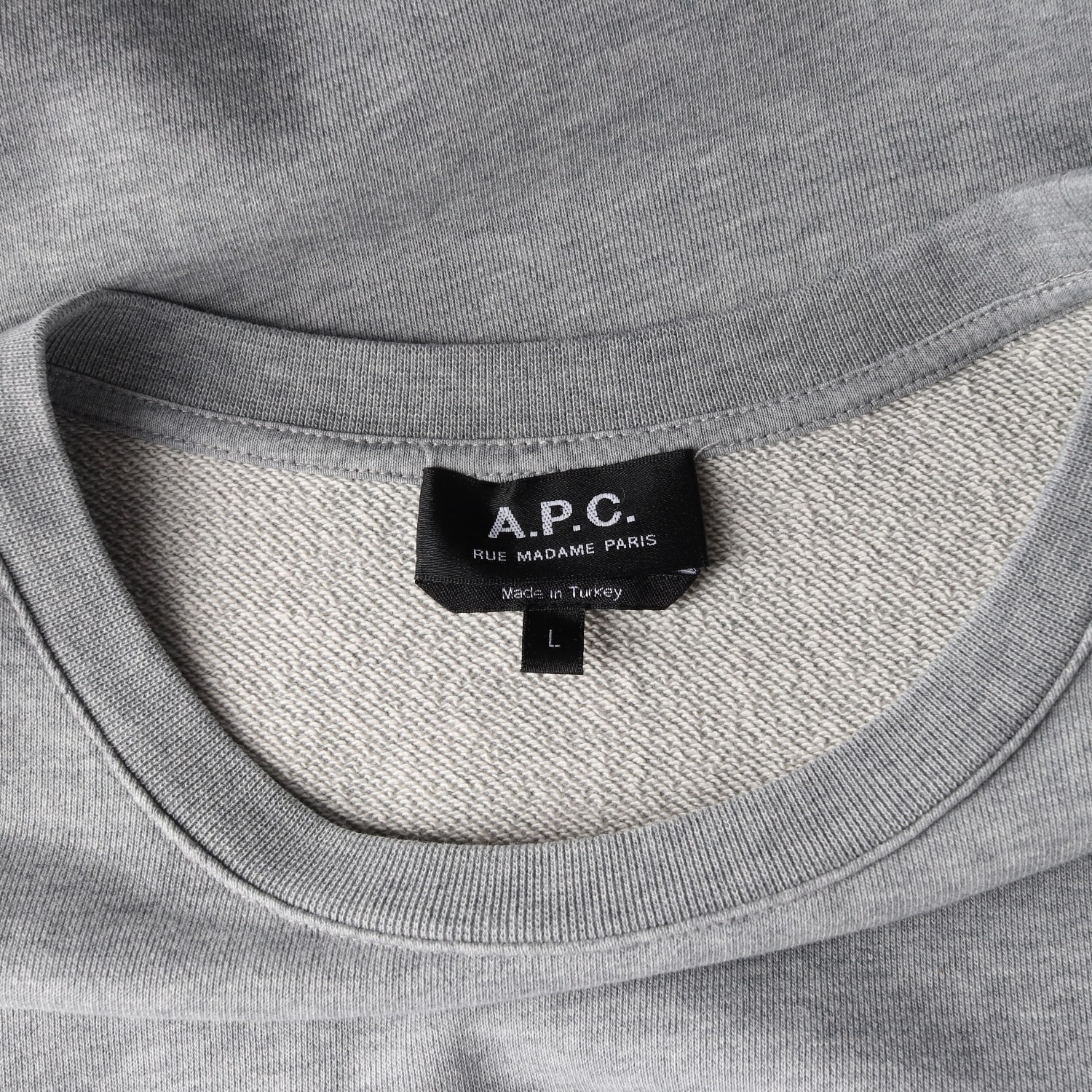 아페쎄 APC 1987 맨투맨 스웨트셔츠 그레이 L 이미지 3