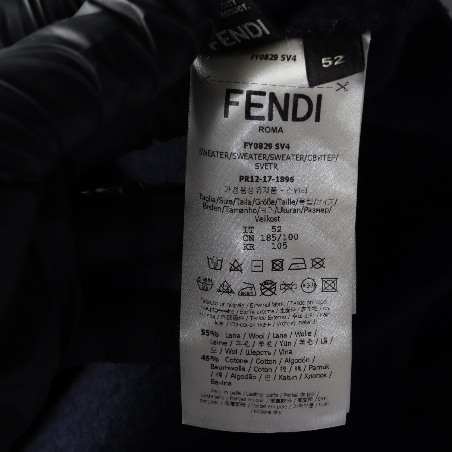펜디 Fendi 몬스터 아이즈 스터드 맨투맨 스웨트셔츠 네이비 이미지 4