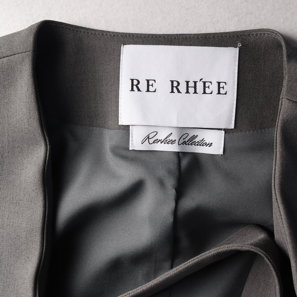 (새상품)리이 RE RHEE 24FW 볼레로 크롭 자켓 재킷  그레이 S 상세 이미지 3