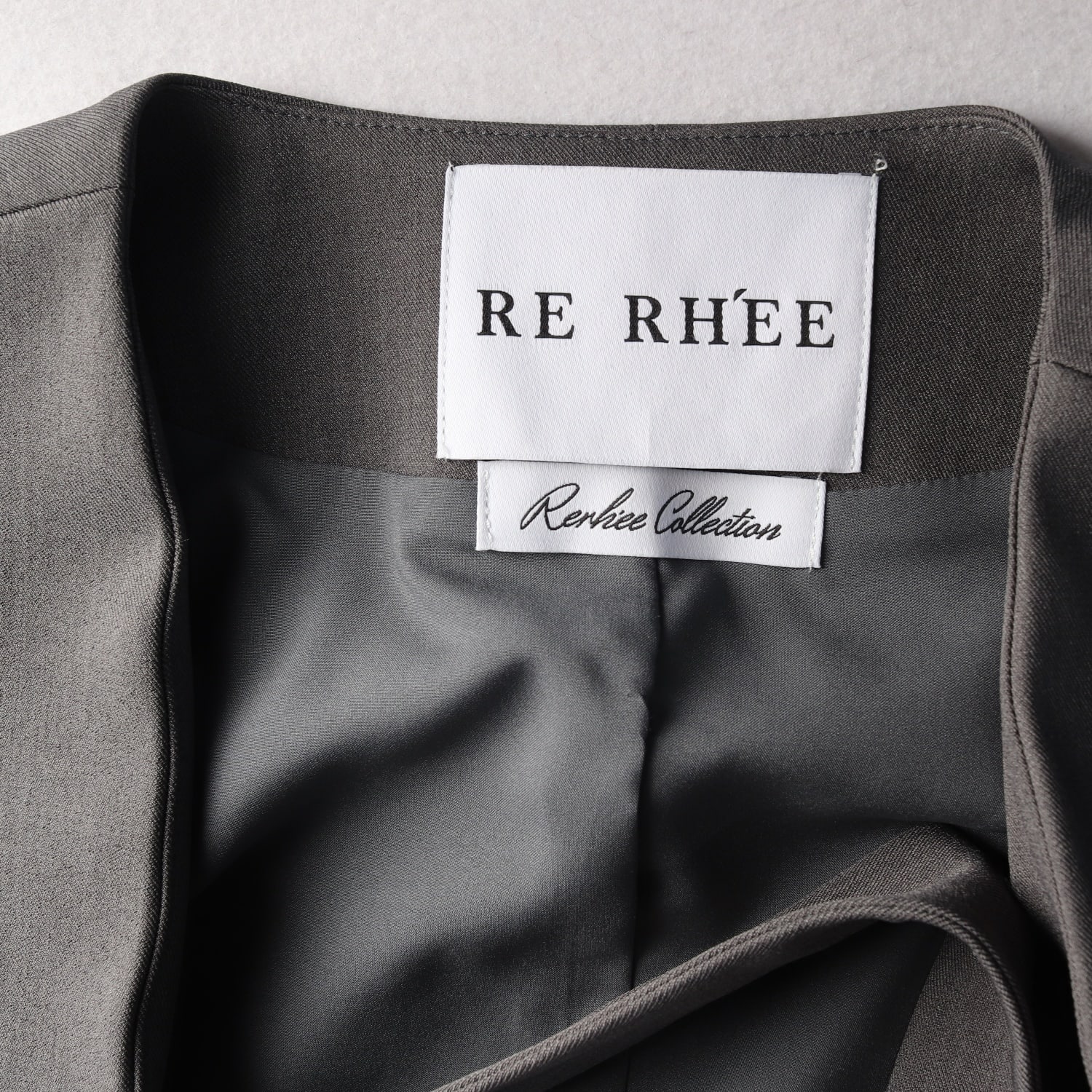 (새상품)리이 RE RHEE 24FW 볼레로 크롭 자켓 재킷  그레이 S 이미지 3