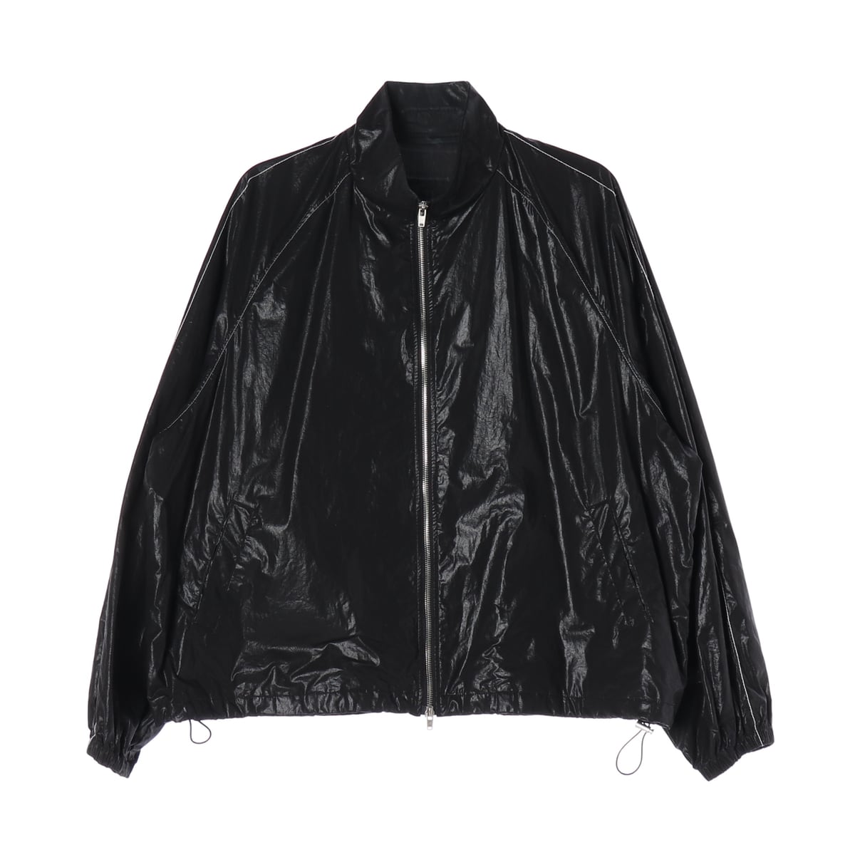 마뗑킴 21FW 로고 코팅 집업 점퍼 블랙 상세 이미지 1