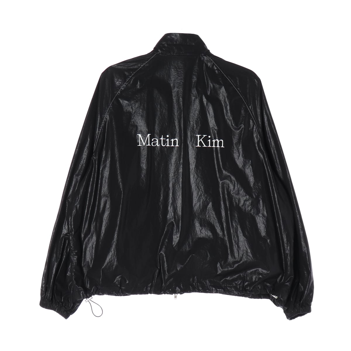 마뗑킴 21FW 로고 코팅 집업 점퍼 블랙 상세 이미지 2