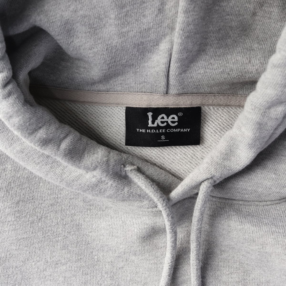 리 Lee  로고 자수 후드티 티셔츠 멜란지그레이 S 상세 이미지 3