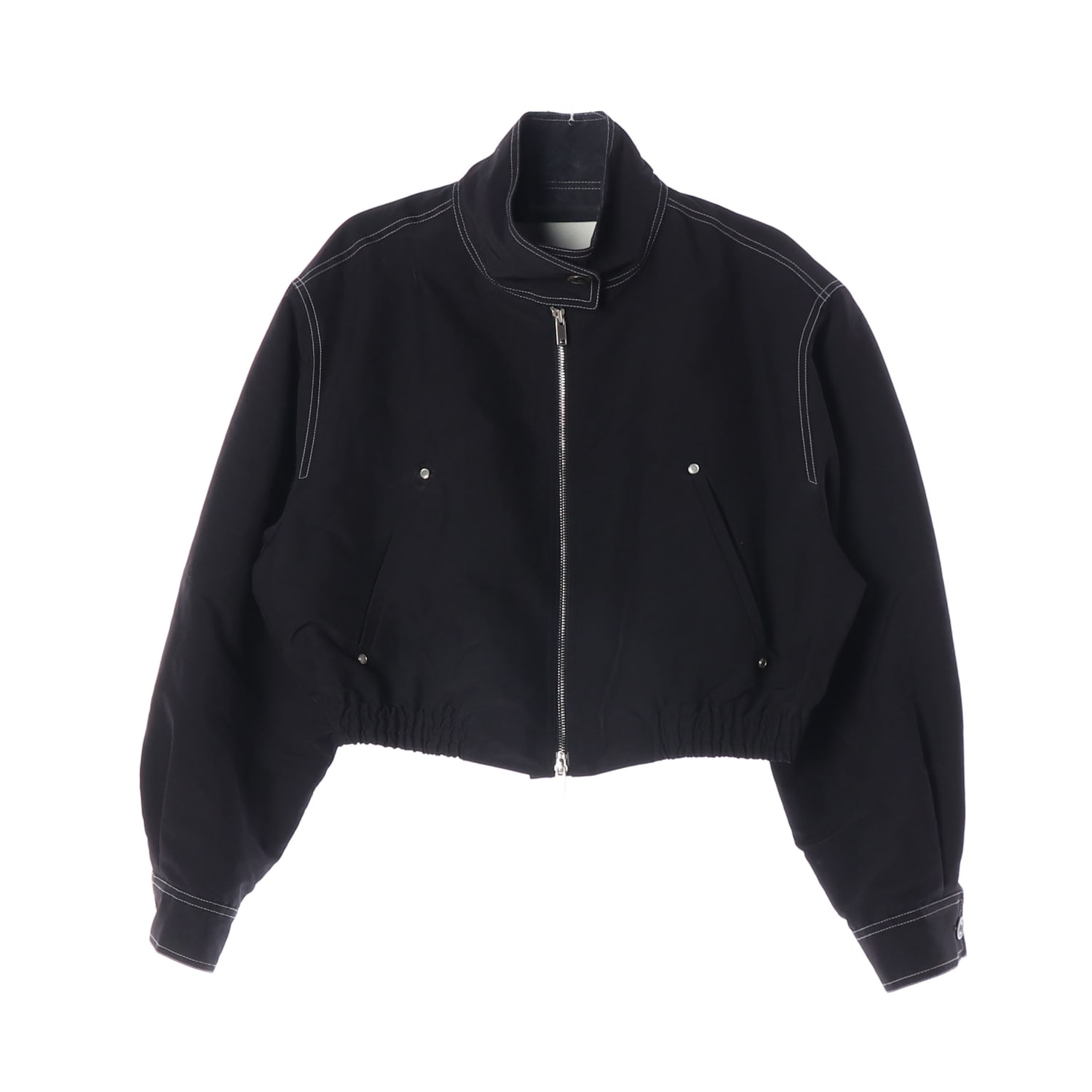 유센틱 23FW 하이넥 투웨이 집업 점퍼 재킷 블랙  이미지 1