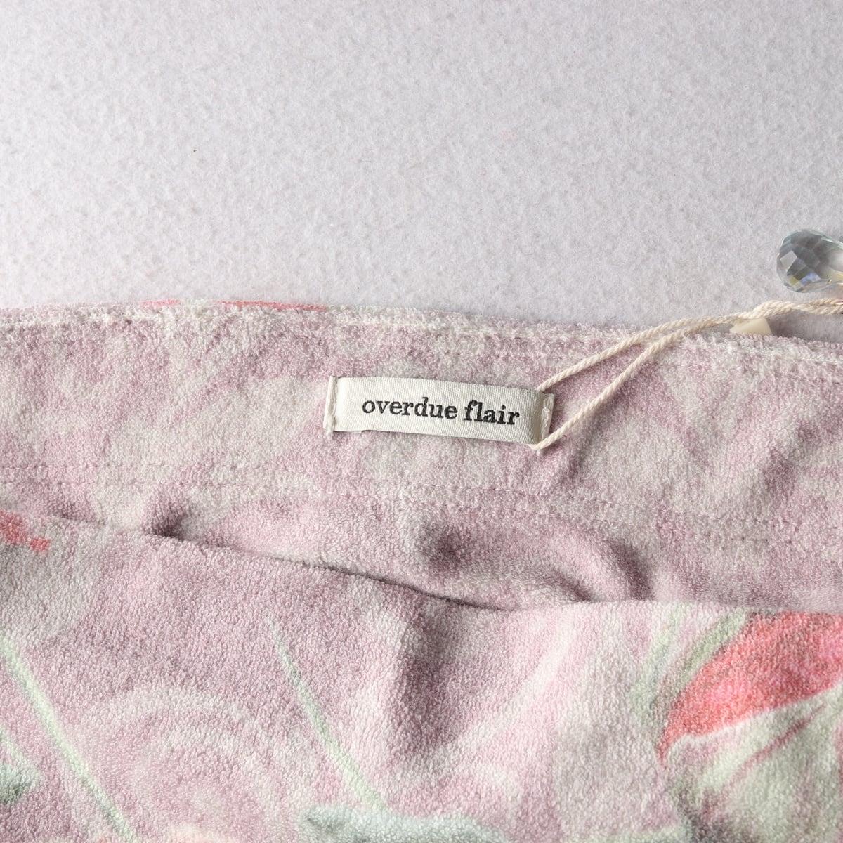 (새상품) 오버듀플레어 플로럴 프린트 코튼 혼방 튜브탑 슬리브리스 상세 이미지 3