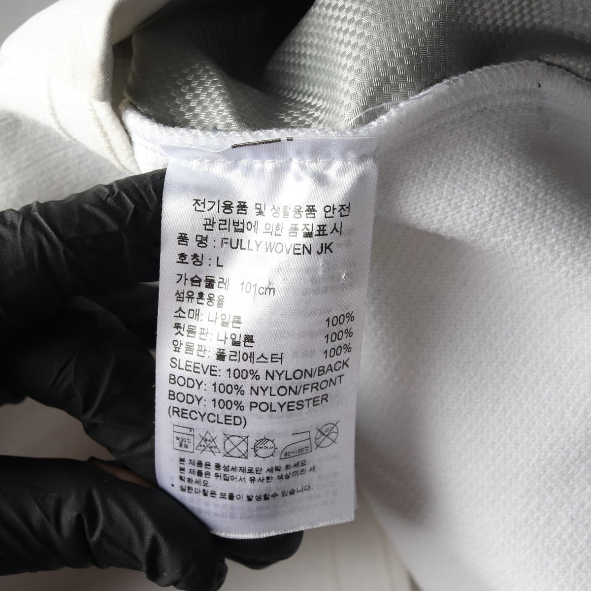 아디다스 골프 풀리 우븐 트레이닝 재킷 자켓 화이트 네이비 L 상세 이미지 5