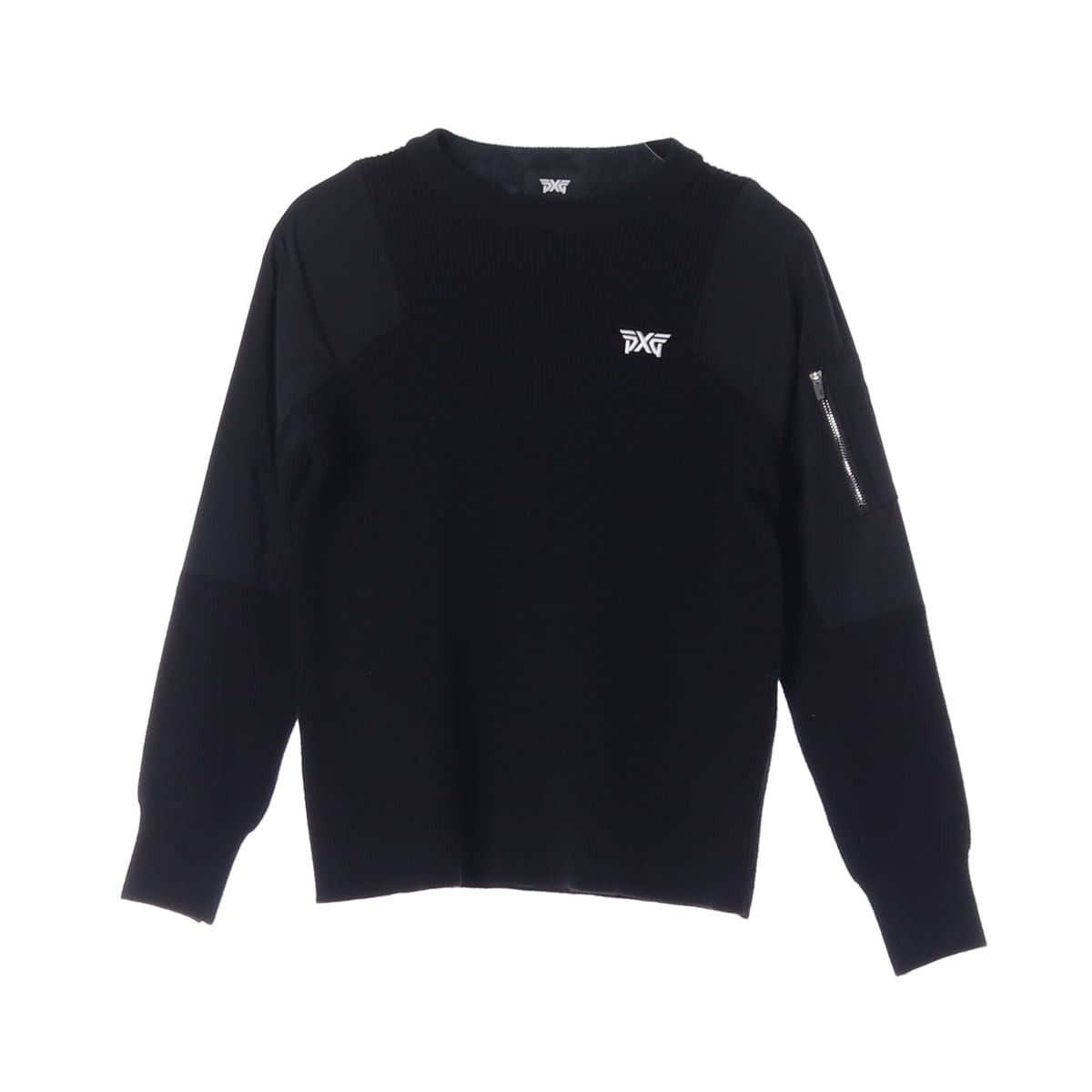 피엑스지 PXG 21FW 골프 울 블렌드 유틸리티 포켓 니트 스웨터 블랙 상세 이미지 1