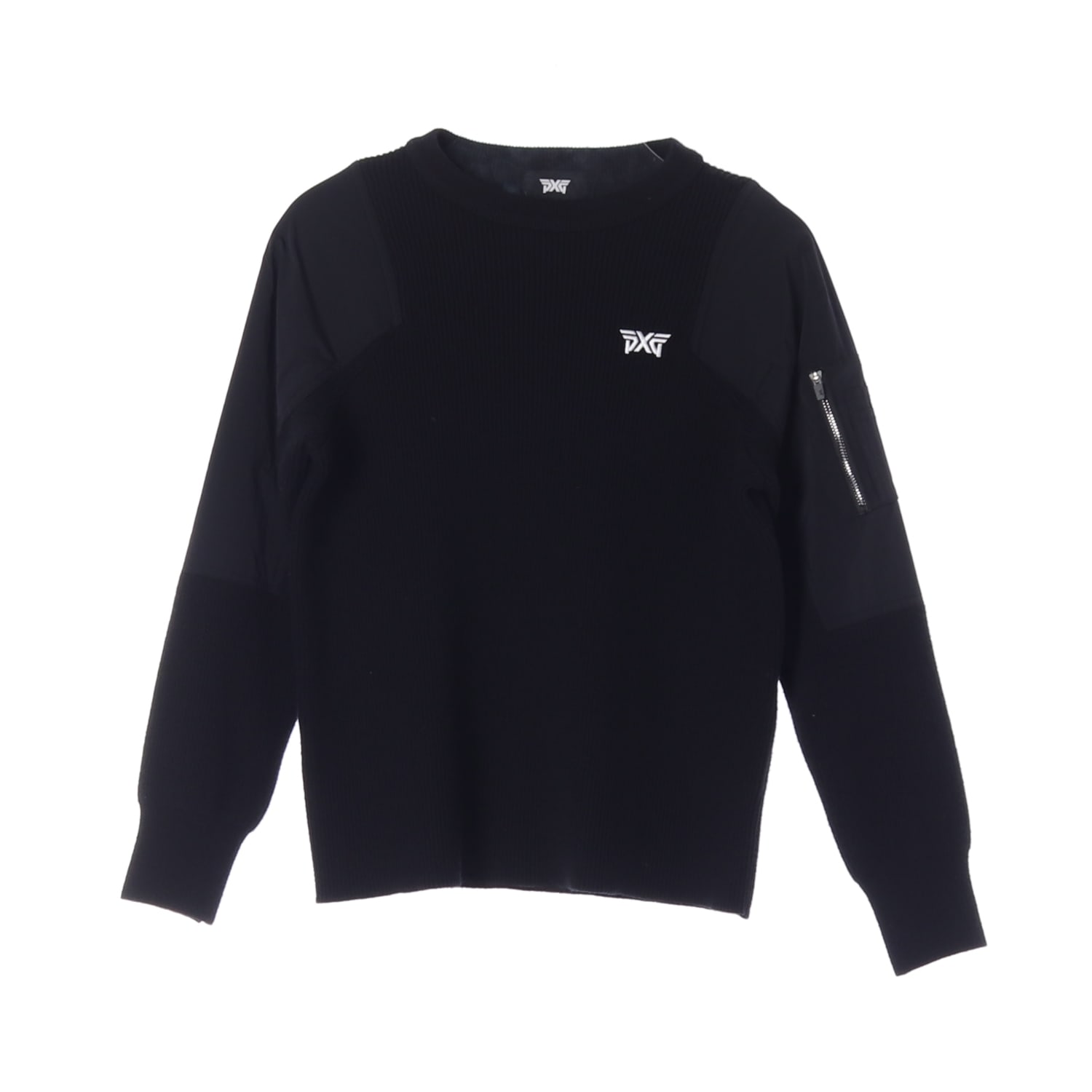 피엑스지 PXG 21FW 골프 울 블렌드 유틸리티 포켓 니트 스웨터 블랙 이미지 1