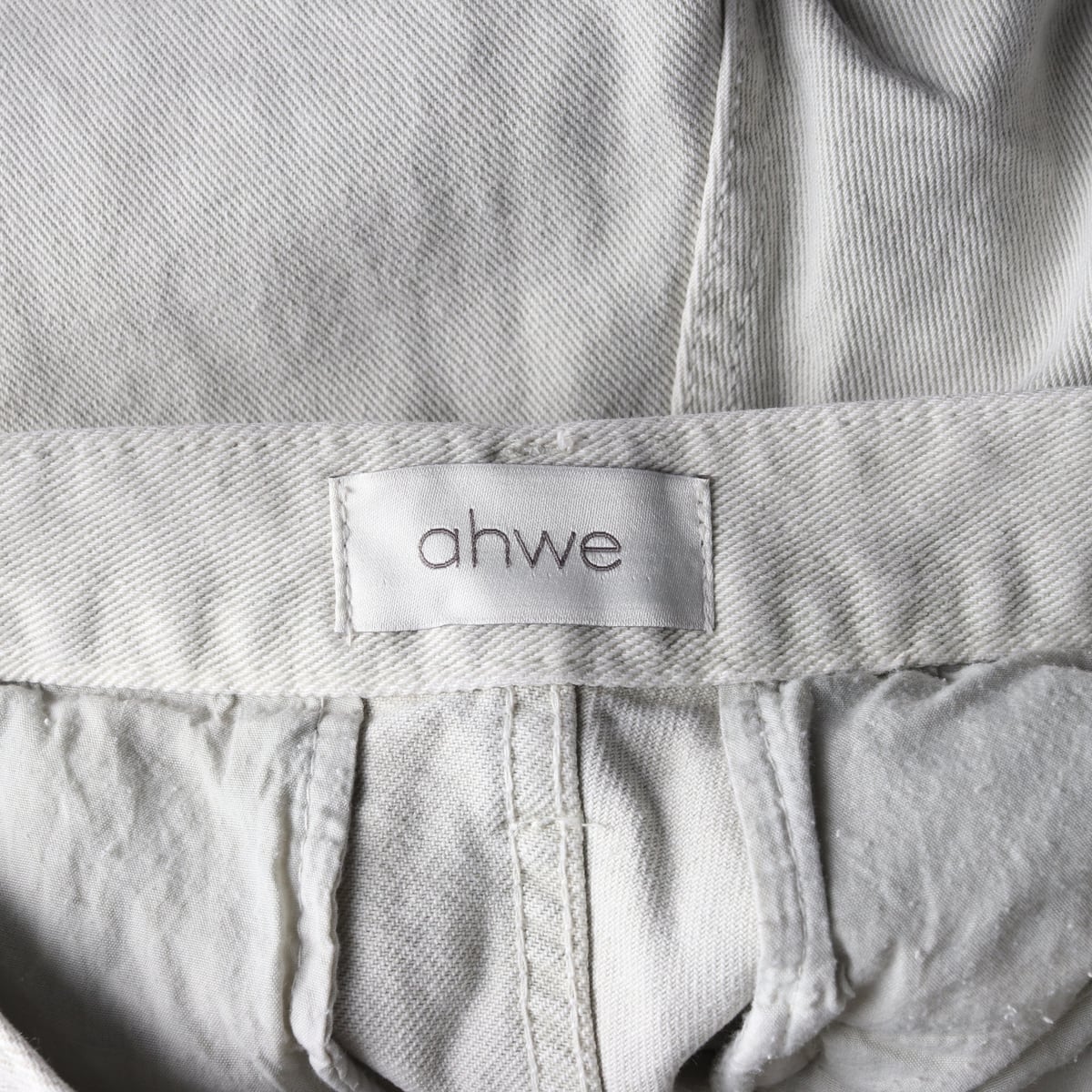 아위 ahwe 21SS 와이드 데님 팬츠 오프 화이트  상세 이미지 3