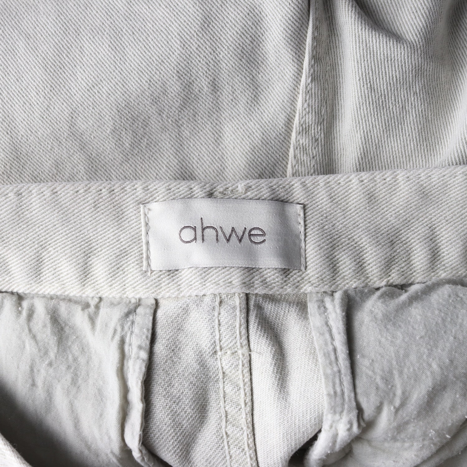 아위 ahwe 21SS 와이드 데님 팬츠 오프 화이트  이미지 3