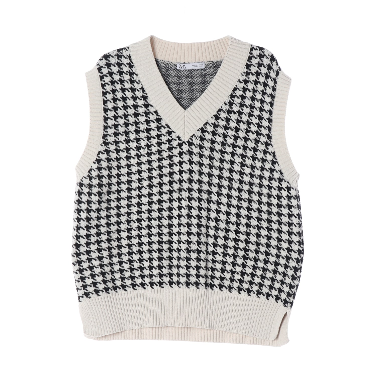 자라 하운드투스 브이넥 니트 조끼 베스트 이미지 1