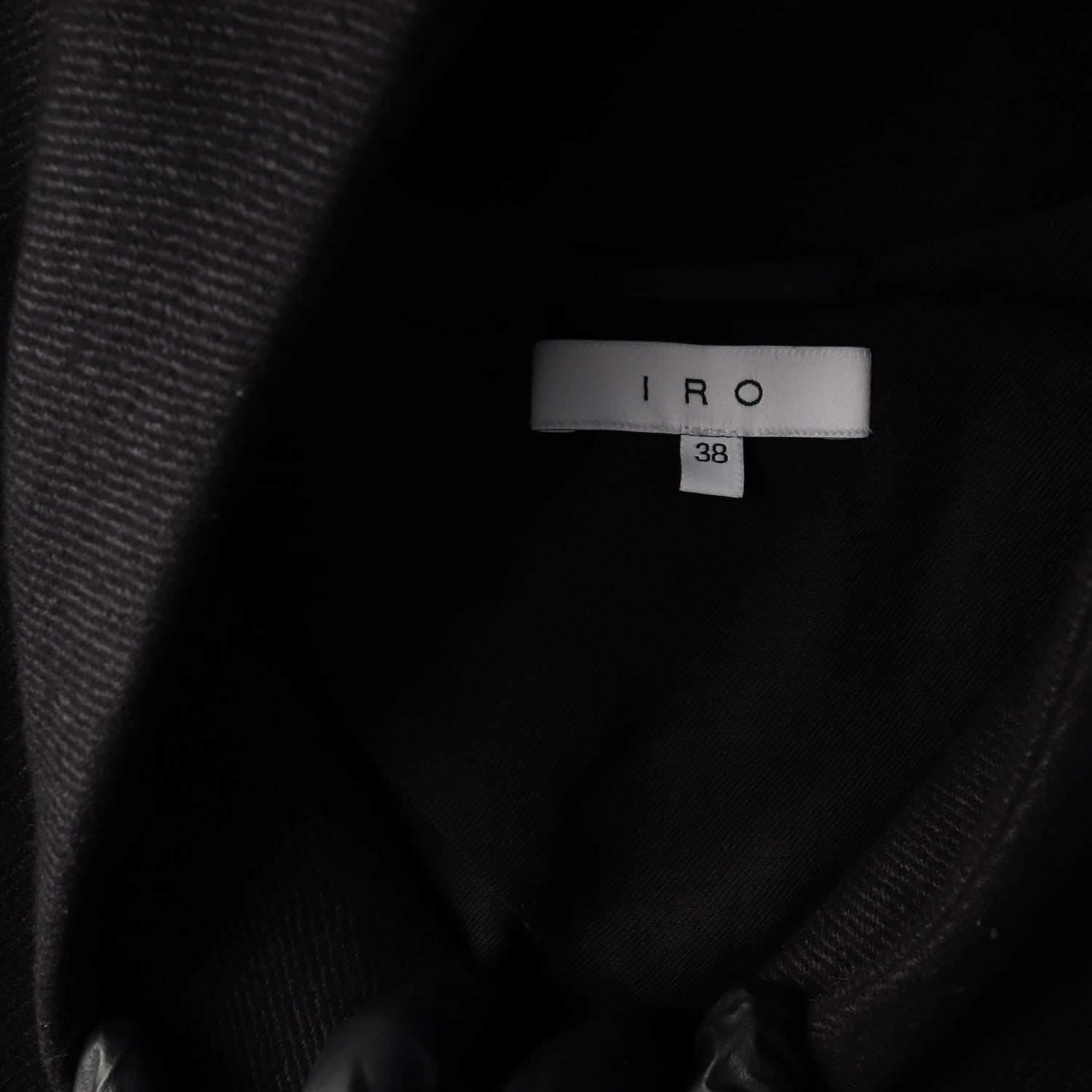 이로 IRO 벨티드 울 실크 노카라 밀라 롱 코트 블랙 이미지 3