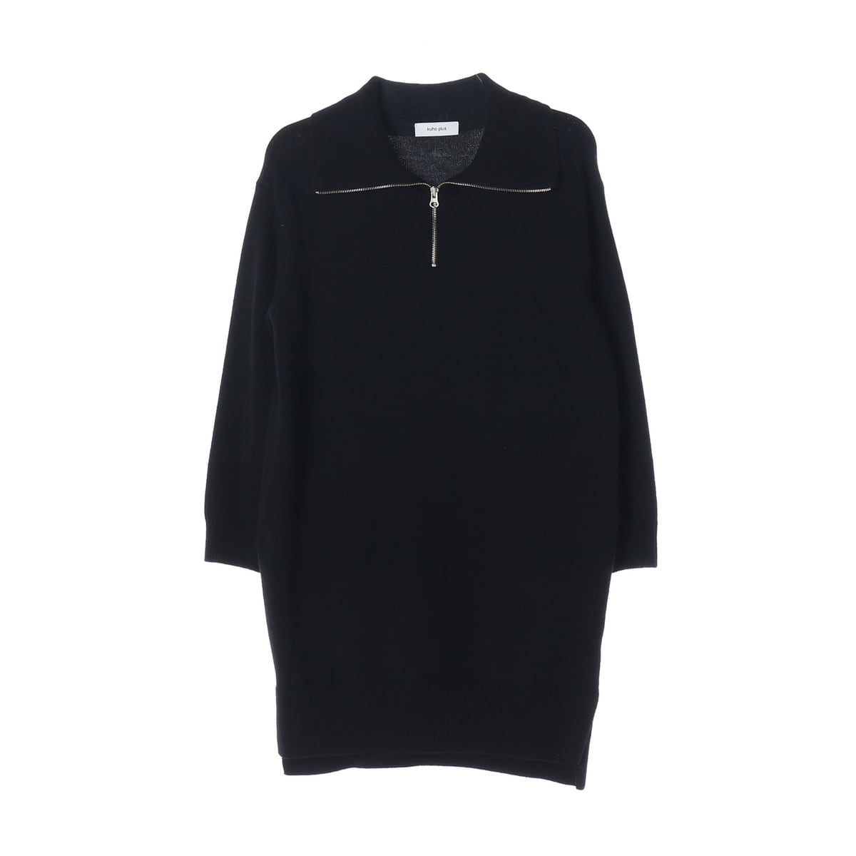 구호플러스 22FW 울 블렌드 하프집업 니트 원피스 상세 이미지 1