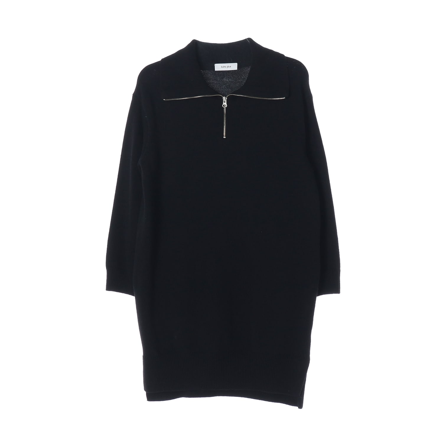 구호플러스 22FW 울 블렌드 하프집업 니트 원피스 이미지 1