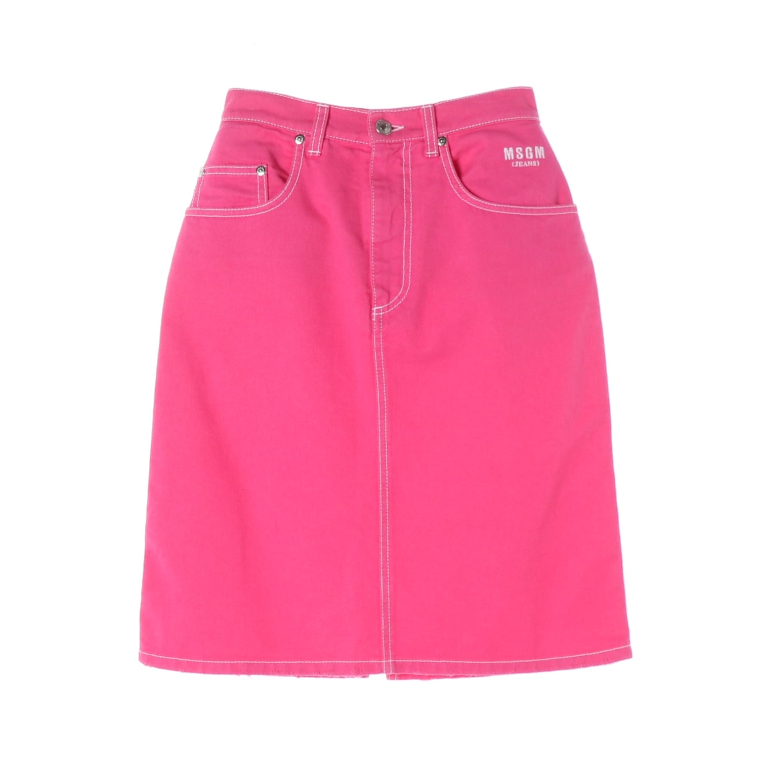 엠에스지엠 MSGM 데님 A라인 스커트 치마  핫핑크  이미지 1