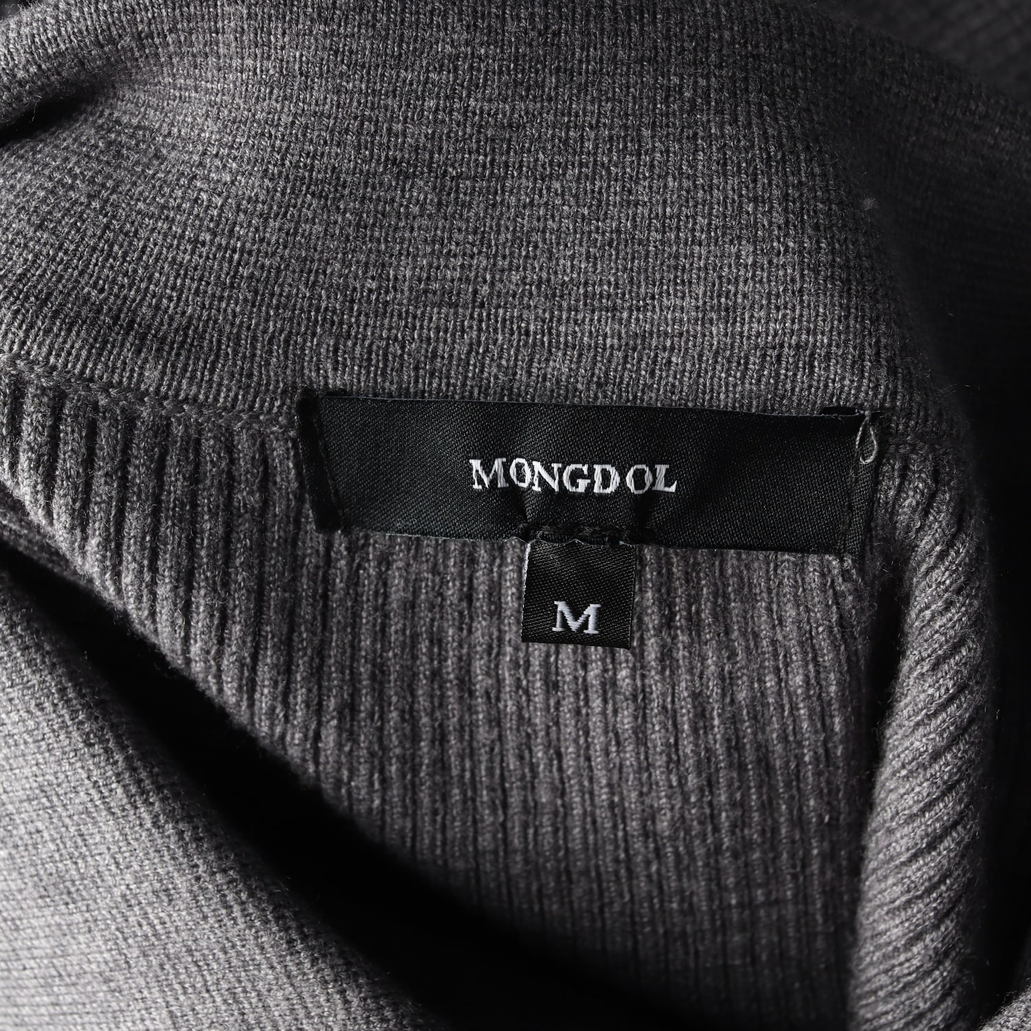 몽돌 24FW 리브 카라 버튼 니트 골지 가디건 그레이  이미지 3