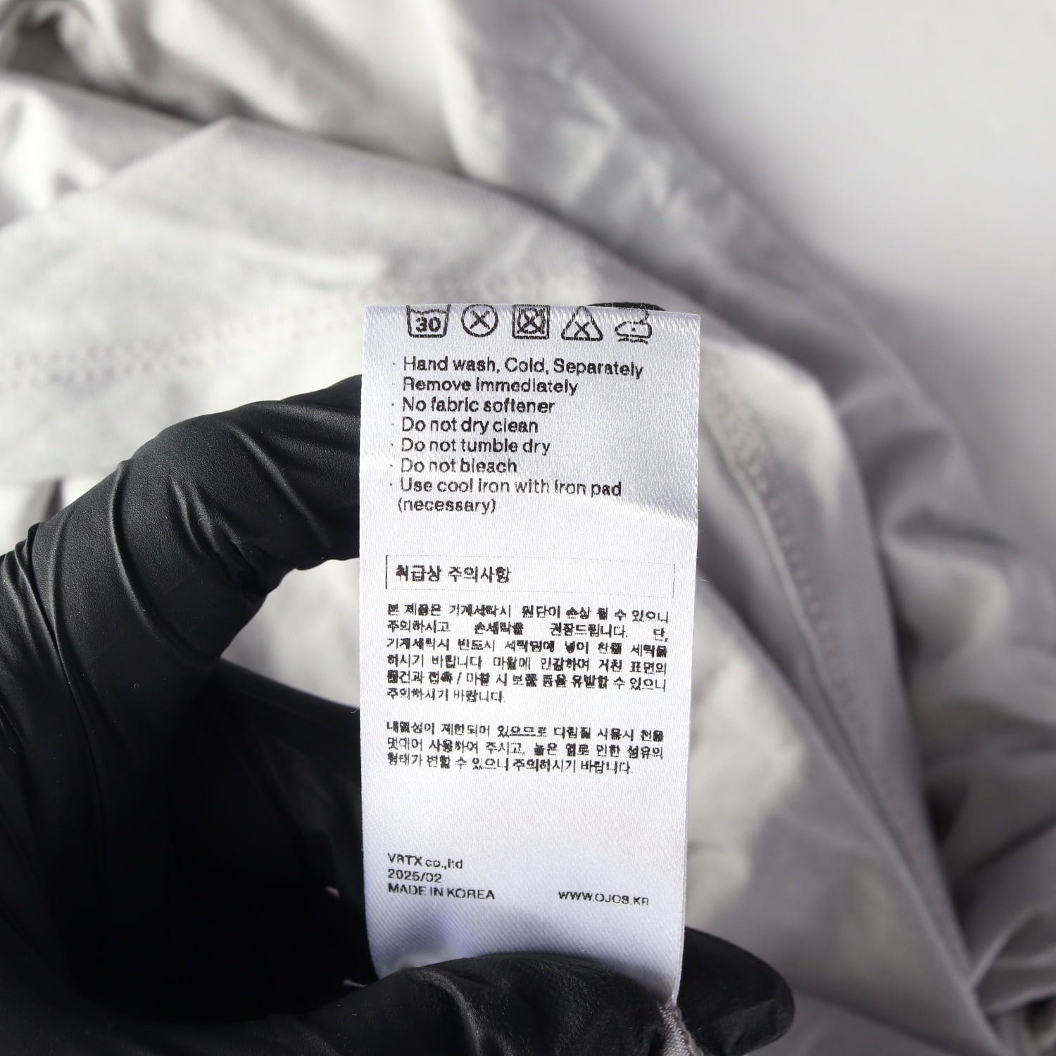 오호스 25SS 트위스티드 턱 캡 슬리브스 웜 그레이 이미지 4