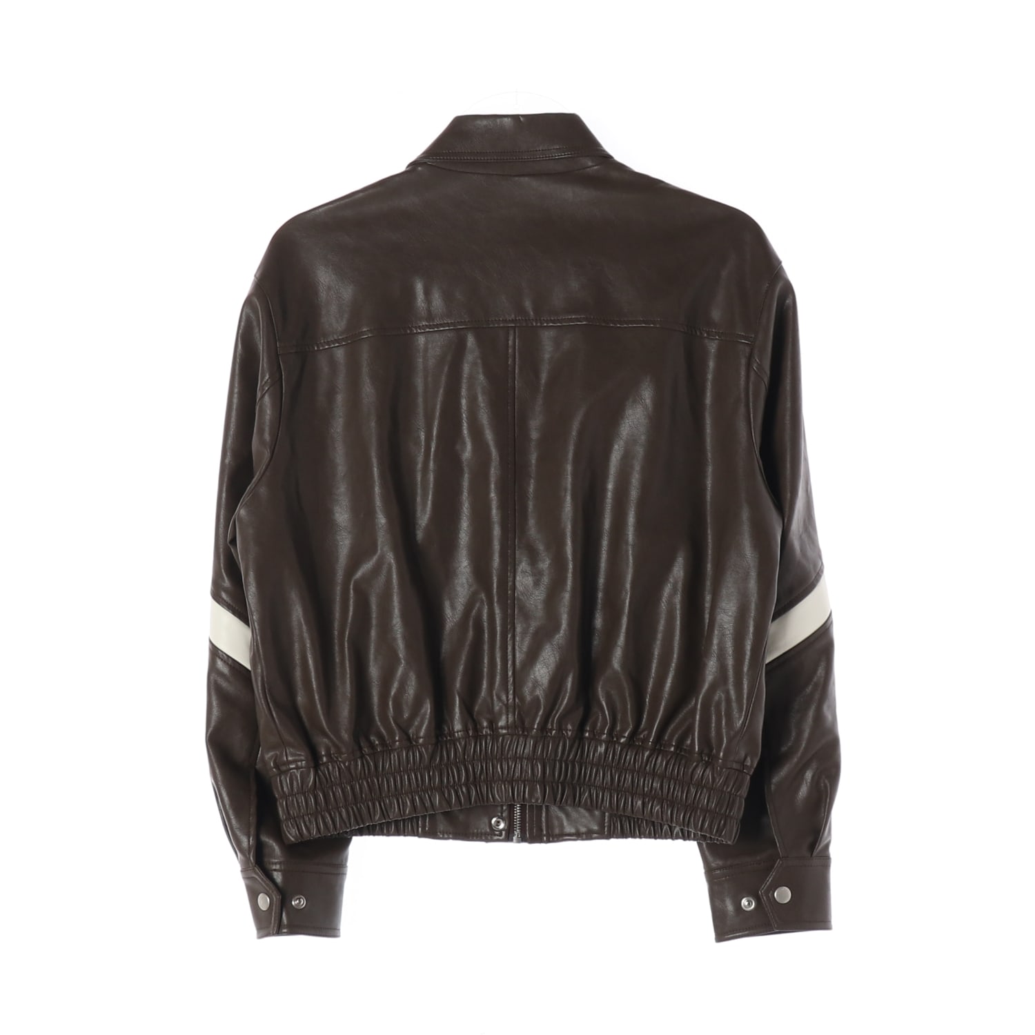 마리떼 프랑소와 저버 메탈릭 로고 레더 블루종 브라운 이미지 3