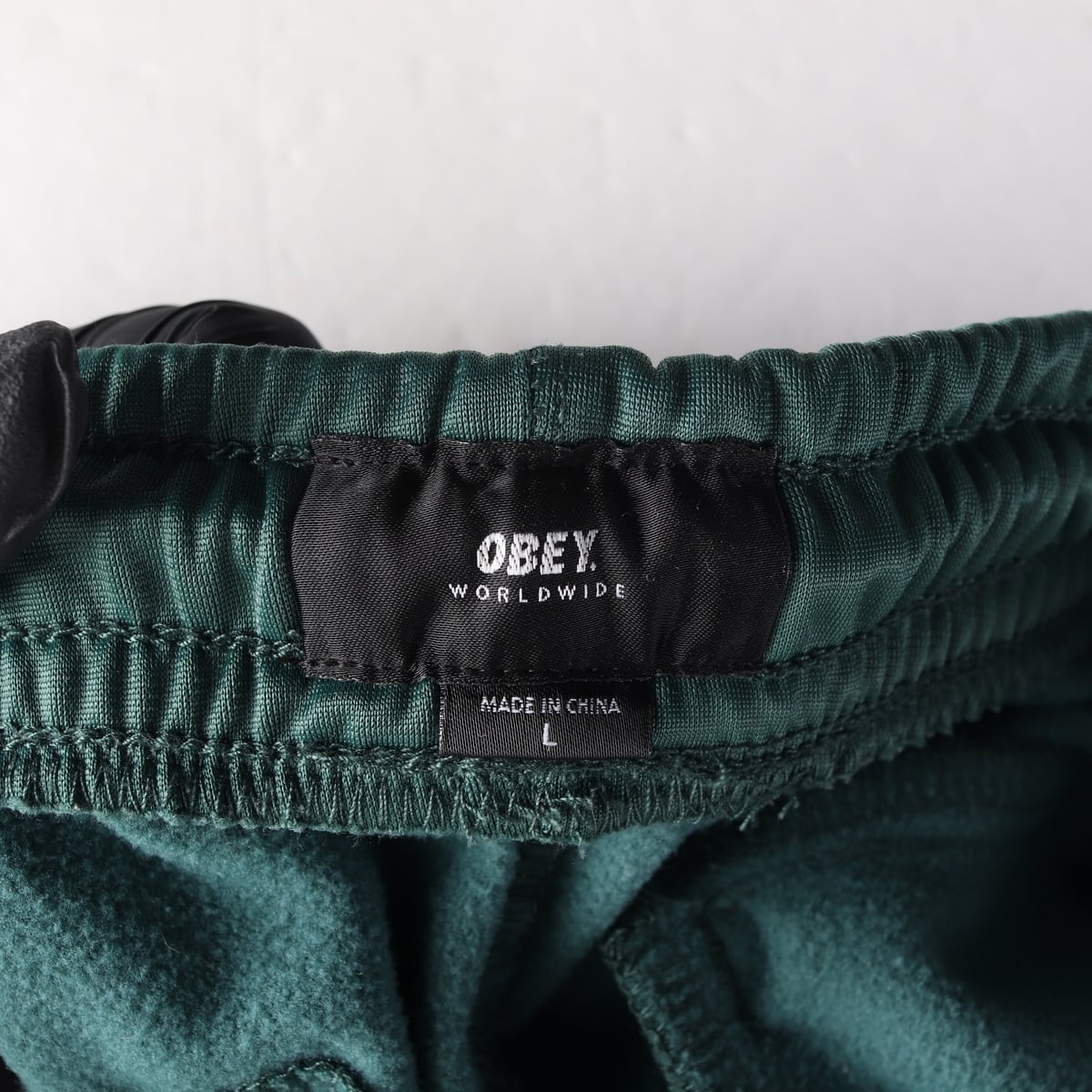 오베이 OBEY 트레이닝 기모 트랙팬츠 조거팬츠 그린 L 상세 이미지 3
