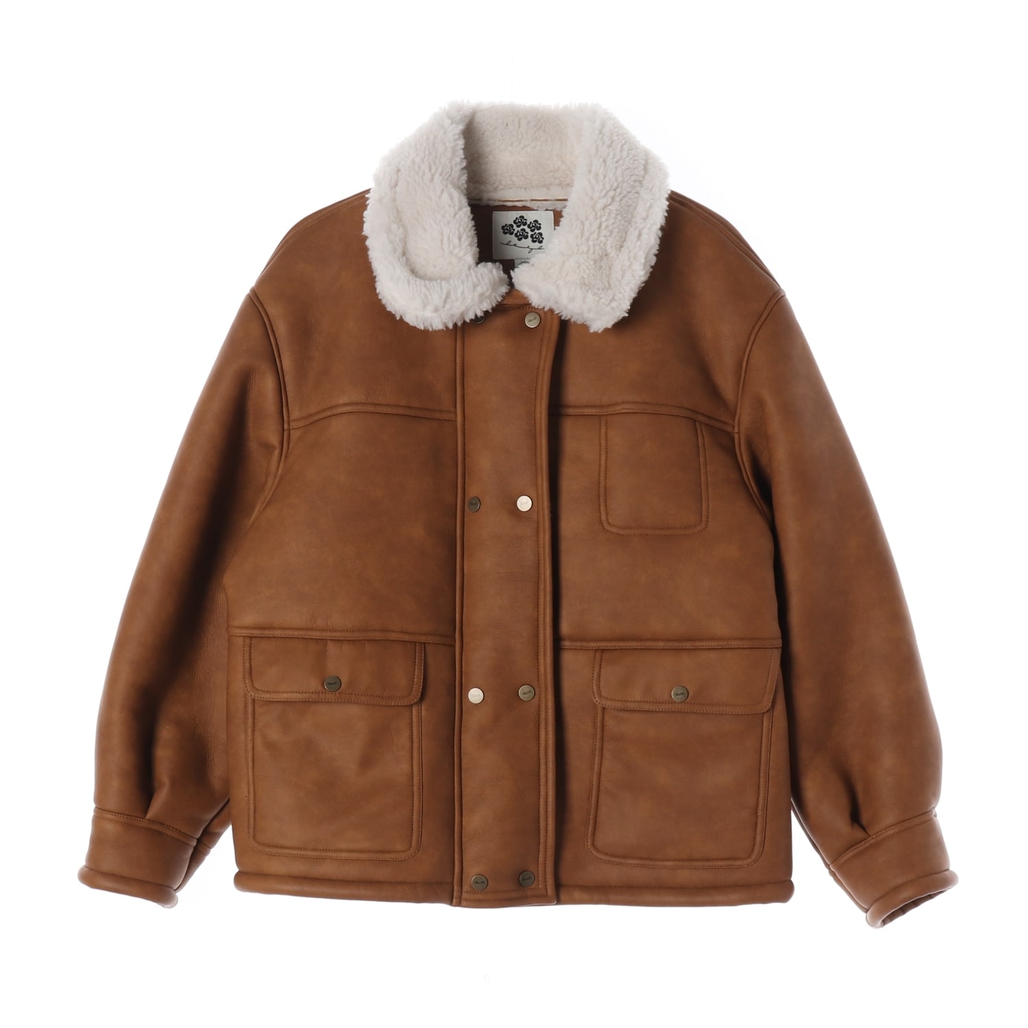 시눈 24FW 빈티지 무스탕 재킷 라이트 브라운 이미지 1