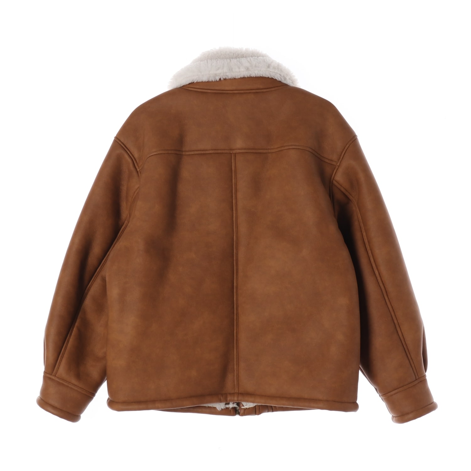 시눈 24FW 빈티지 무스탕 재킷 라이트 브라운 이미지 3