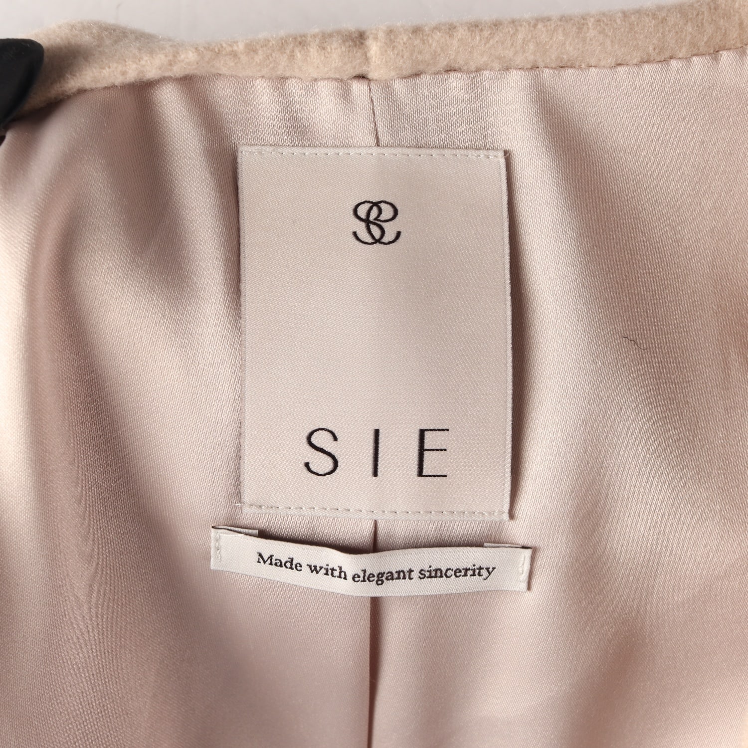 시에 SIE 세르 칼라리스 핸드메이드 하프 코트 라이트베이지 이미지 3