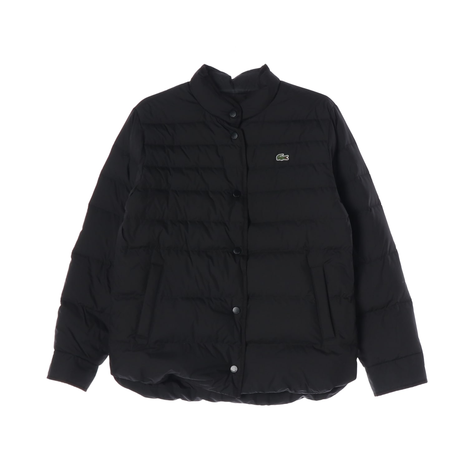 라코스테 22FW 구스다운 퀼팅 경량 다운 숏 패딩 재킷 블랙 이미지 1