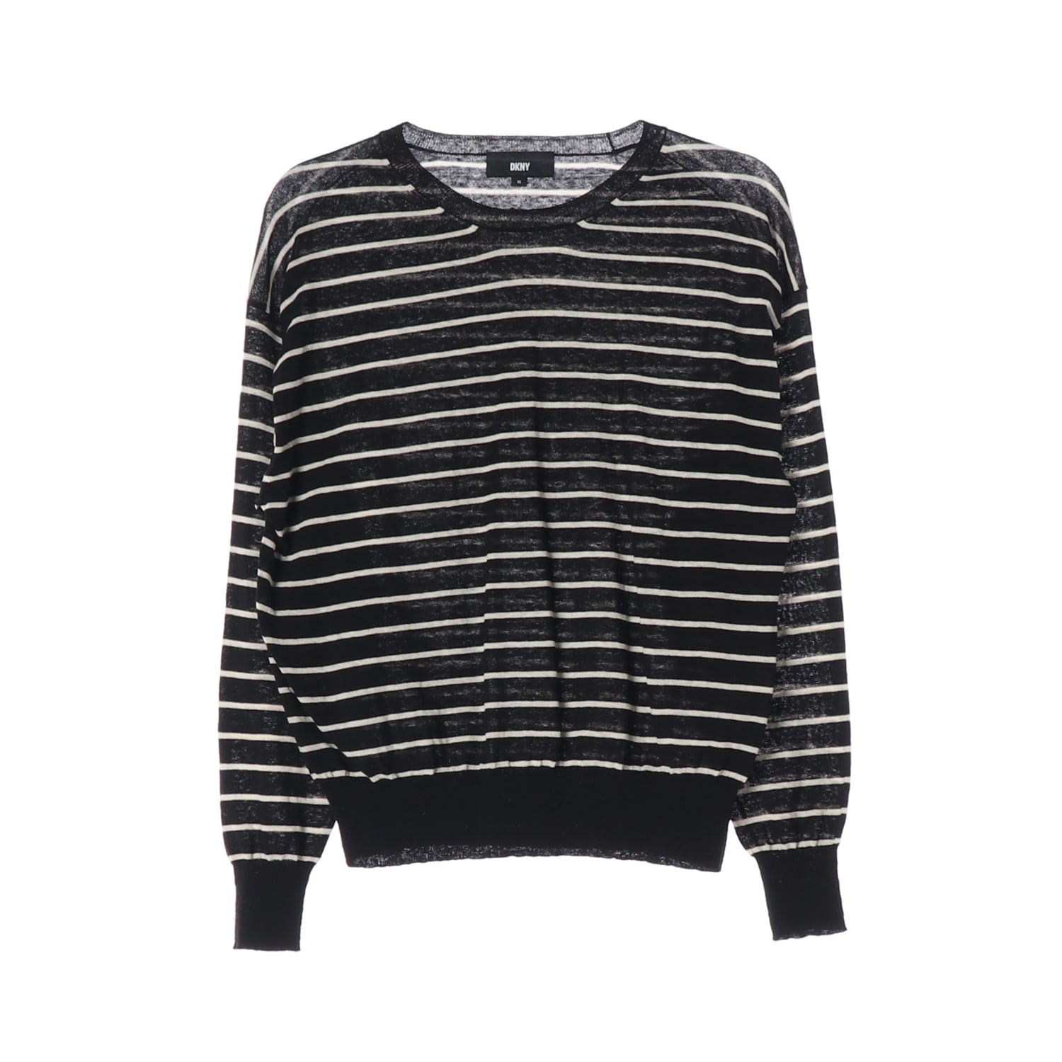디케이엔와이 DKNY 24SS 린넨 코튼 스트라이프 니트  이미지 1